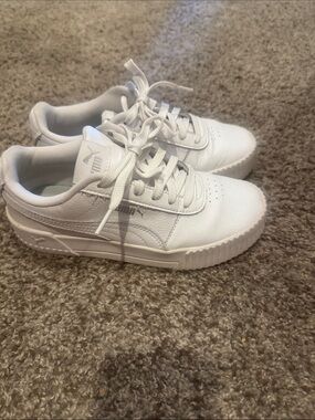 Puma women’s  White Classic Lace-Up Sneakers